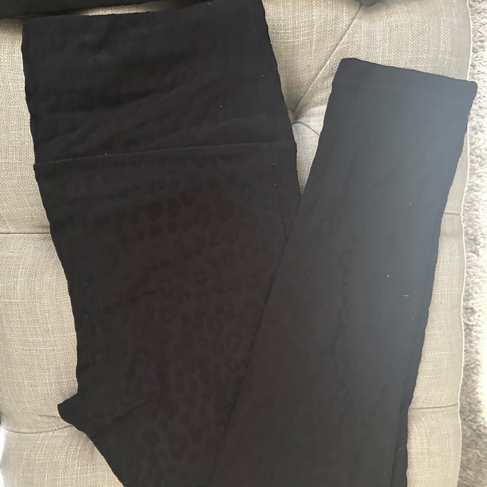 Black Leopard Print Women's Pants